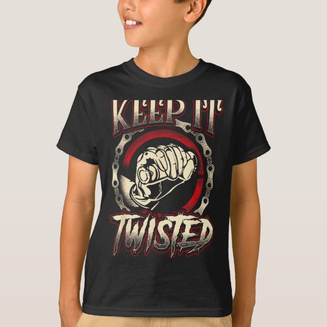 Biker Bleib Verdreht Lustig Motorrad Schmutz Oder  T-Shirt (Vorderseite)