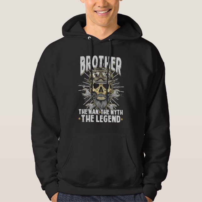 Biker Brother The Man Myth Legend Motorcycle  Fath Hoodie (Vorderseite)