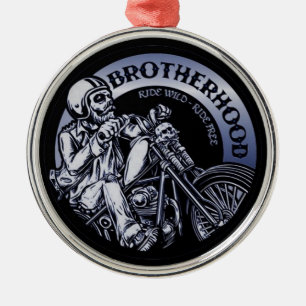 Biker Brotherhood Black Ornament Aus Metall