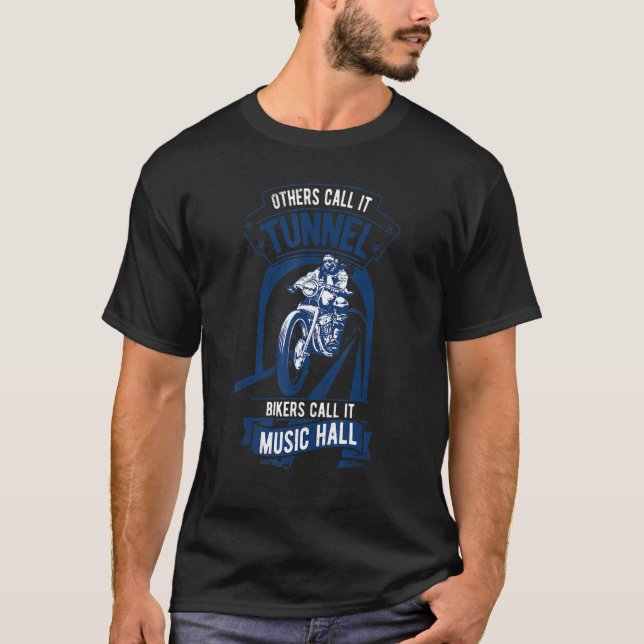 Biker Call It Music Hall Rettro Motorrad-Motor T-Shirt (Vorderseite)