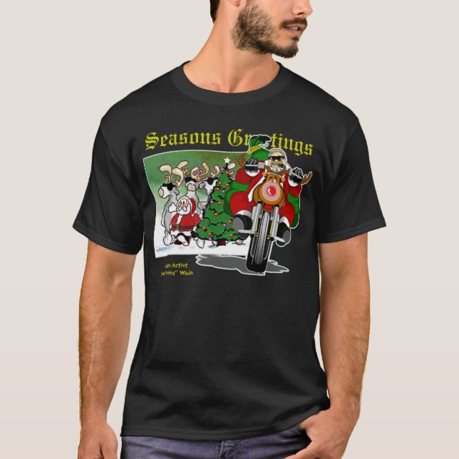 BIKER CARTOON / BUBBA'S TOONE T-SHIRTS / CHRISTMAS (Vorderseite)