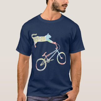 Biker Cat Bmx Bike Funny Animal Biking Rad T-Shirt