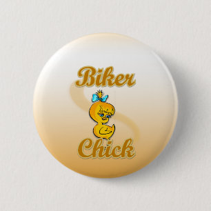 Biker Chick Button
