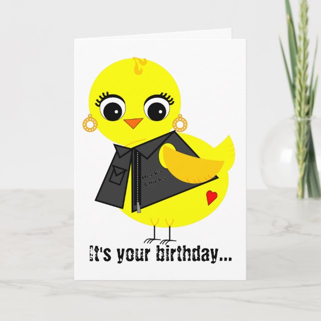 Biker Chick Karte (Vorderseite)