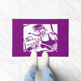 Biker Chick lila Doormat Fußmatte