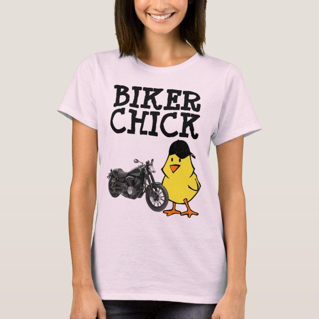 BIKER CHICK, Motorrad-T - Shirt für Ladys (Vorderseite)