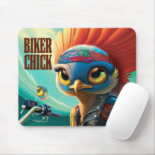 Biker Chick Mouse Pad Mousepad