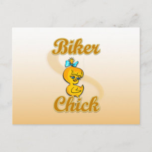 Biker Chick Postkarte