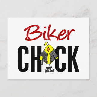 Biker Chick Postkarte