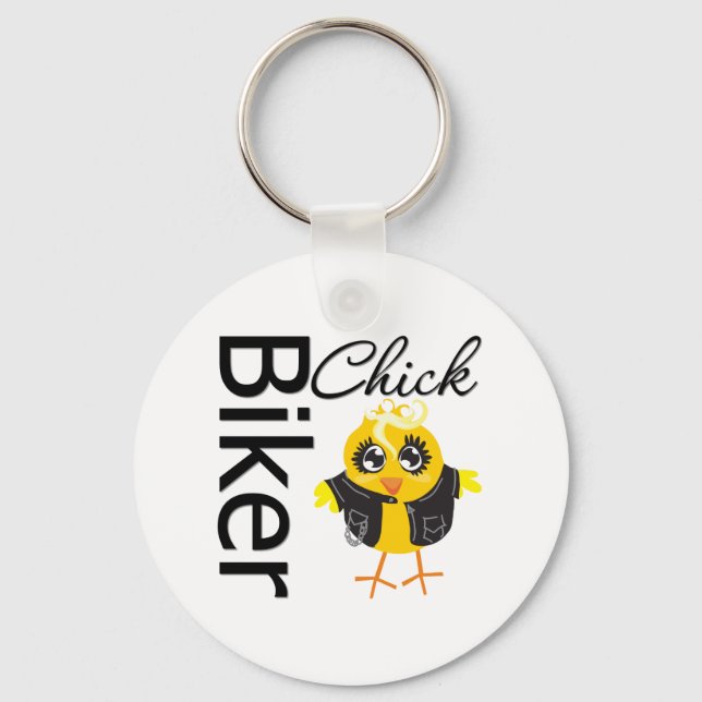 Biker Chick Schlüsselanhänger (Vorderseite)