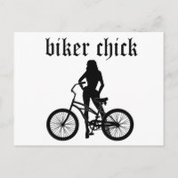 "Biker chick" Silhouette mit Fahrrad!