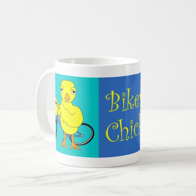 Biker Chick Text Kaffeetasse (Vorderseite Links)
