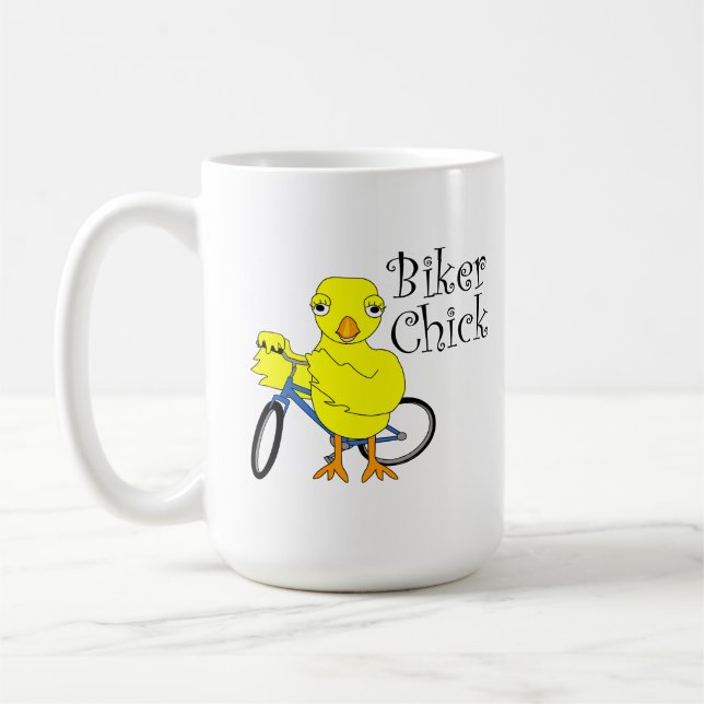 Biker Chick Text Kaffeetasse (Links)