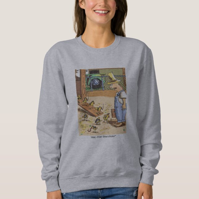 Biker Chicks Frauen graues Sweatshirt (Vorderseite)