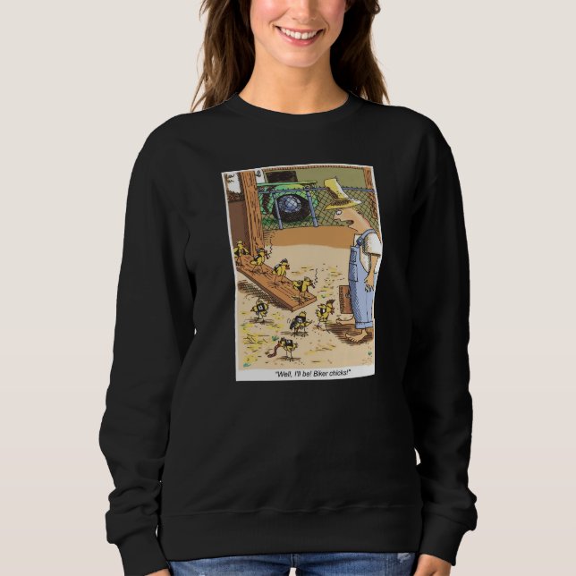 Biker Chicks Frauen schwarzes Sweatshirt (Vorderseite)