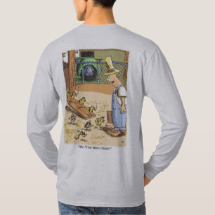 Biker Chicks graues, langärmeliges Shirt hinten