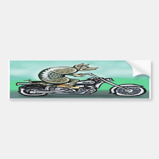 Biker Dillo Autoaufkleber (Vorne)