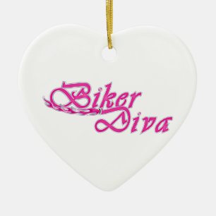 Biker Diva Keramik Ornament