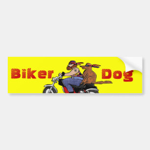 Biker Dog Autoaufkleber