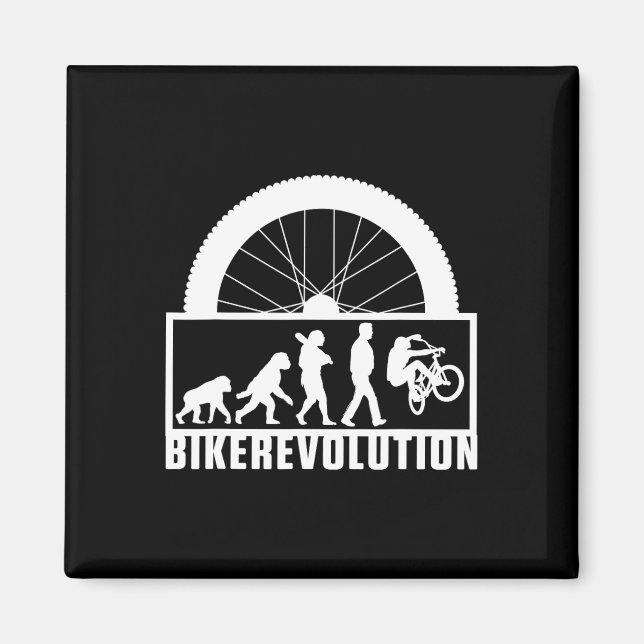 Biker Evolution Fahrrad Bmx Mtb Mountainbike Magnet (Vorne)