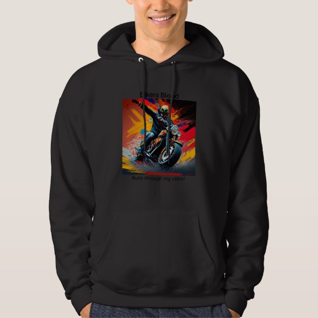 biker  for biker pops day  for father motorbike hoodie (Vorderseite)