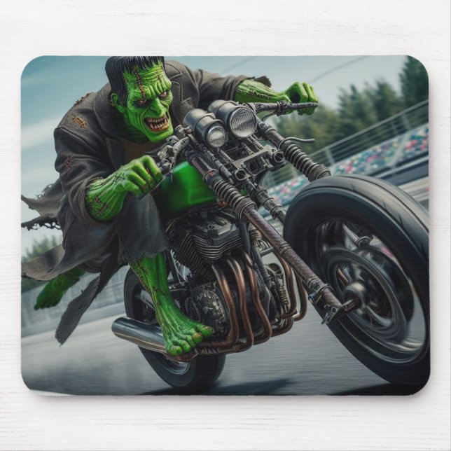 Biker Frankenstein Mouse Pad Mousepad (Vorne)