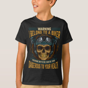 Biker-Freundin Ehefrau Ich gehöre einem Biker Vale T-Shirt