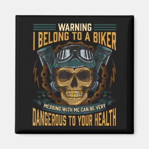 Biker-Freundin Ehefrau Ich Gehöre Zu Einem Biker V Magnet