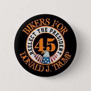 Biker für Donald J. Trump 2020 Button