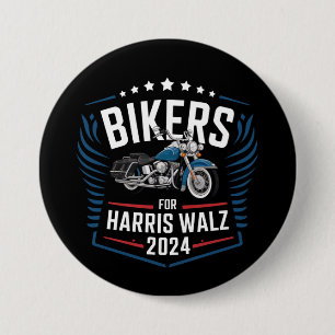Biker für Harris Walz 2024 Harris Waltz 2024 Button