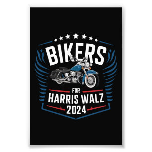 Biker für Harris Walz 2024 Harris Waltz 2024 Fotodruck