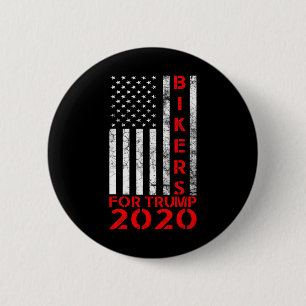 Biker Für Trump 2020 Amerikanische Flagge Konserva Button
