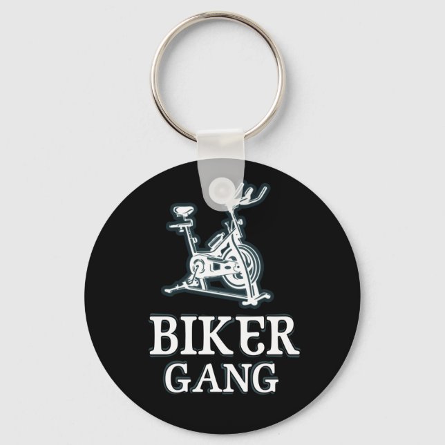 Biker Gang Funny Spin Saying Gym Workout Spinning Schlüsselanhänger (Vorderseite)