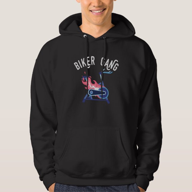 Biker Gang I  Spinning Workout Class Indoor Cyclin Hoodie (Vorderseite)