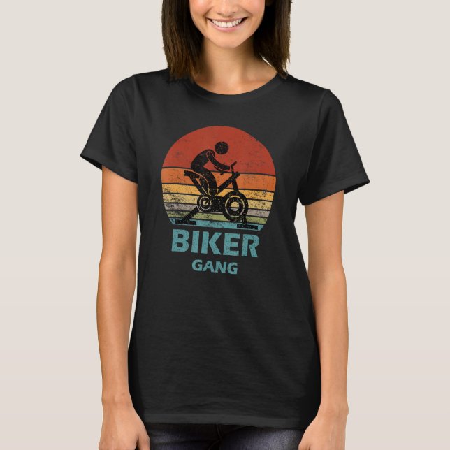Biker Gang Spin Sprichwort Gym Workout Spinning Cl T-Shirt (Vorderseite)