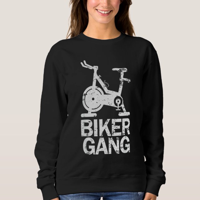 Biker Gang Spinning Indoor Spin Class Funny Workou Sweatshirt (Vorderseite)