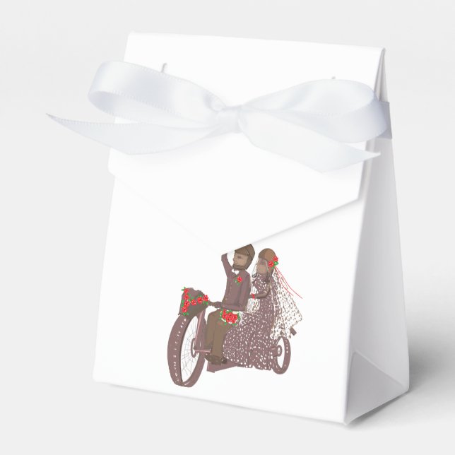 Biker-Gastgeschenk Hochzeit Geschenkschachtel (Vorderseite)