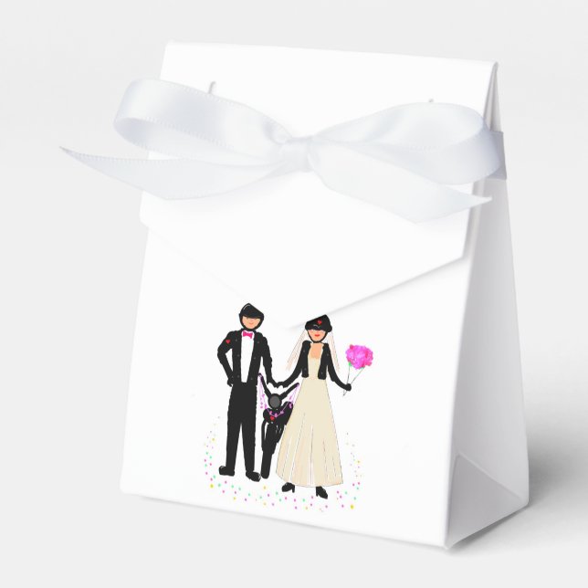 Biker-Gastgeschenk Hochzeit Geschenkschachtel (Vorderseite)