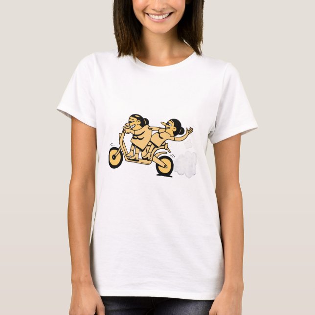 Biker. Geh da hin. T-Shirt (Vorderseite)