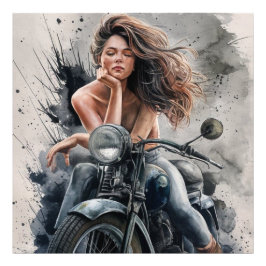 Biker Girl Fotodruck