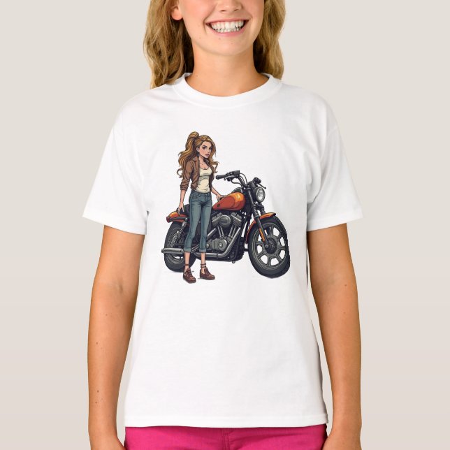 Biker Girl T-Shirt (Vorderseite)