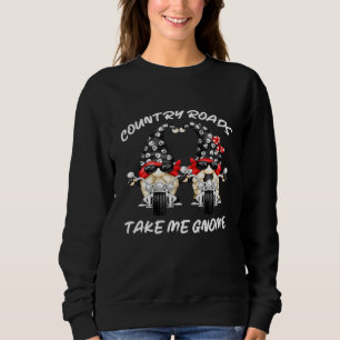 Biker Gnomie Zuhause Pun - Landstrassen machen Gno Sweatshirt