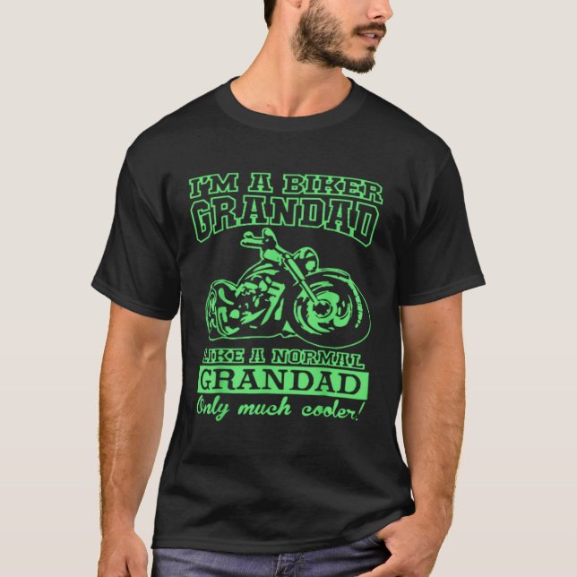 Biker Grandad Funny Vatertag T - Shirt (Vorderseite)