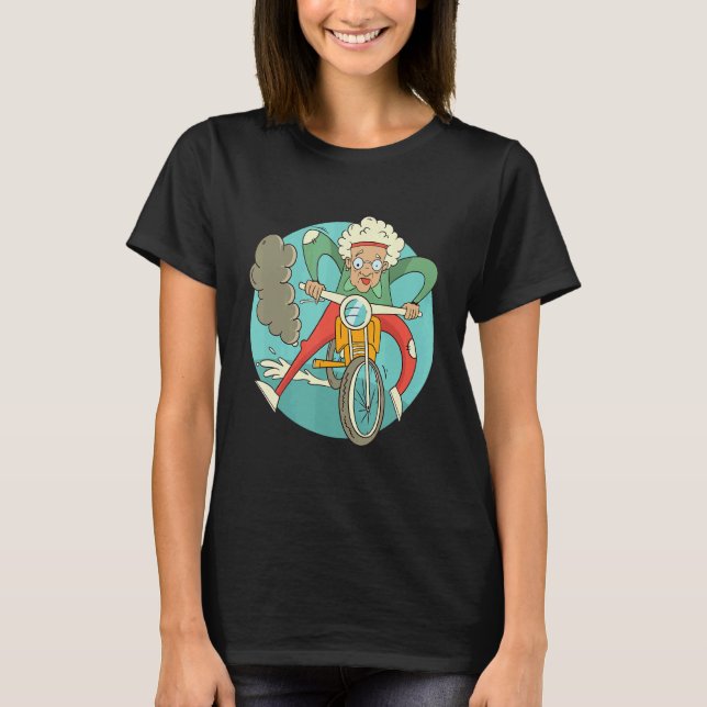 Biker Grandmother   T-Shirt (Vorderseite)