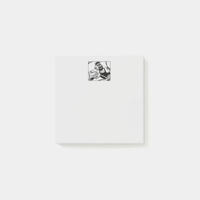 Biker-graue Notizblöcke Post-it Klebezettel (Vorderseite)