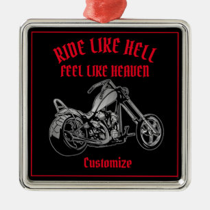 Biker Heaven Metal Ornament