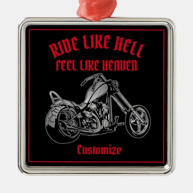 Biker Heaven Metal Ornament (Vorne)