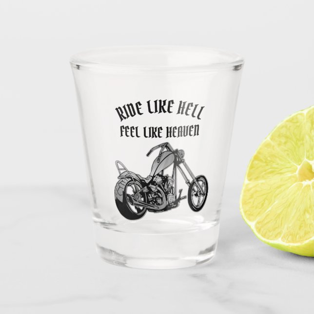 Biker Heaven Schnapsglas (Vorderseite)