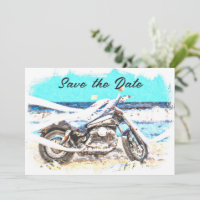 Biker Hochzeit Speichern Sie die Datumskarte