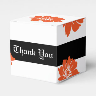 Biker-Hochzeitsgeschenkbox Schwarz und Orange Geschenkschachtel